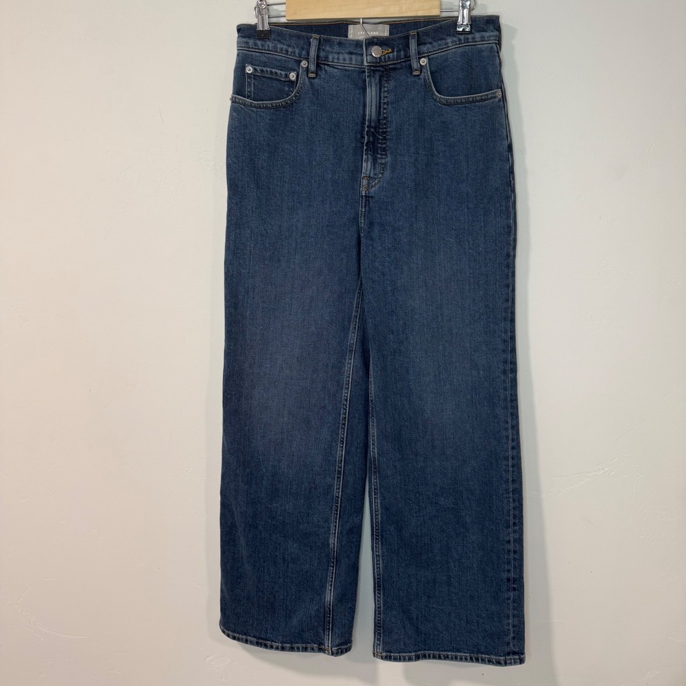 Everlane Womens Way-High Sailor Jean 29 Regular Blue Excellent Wide Leg Denim